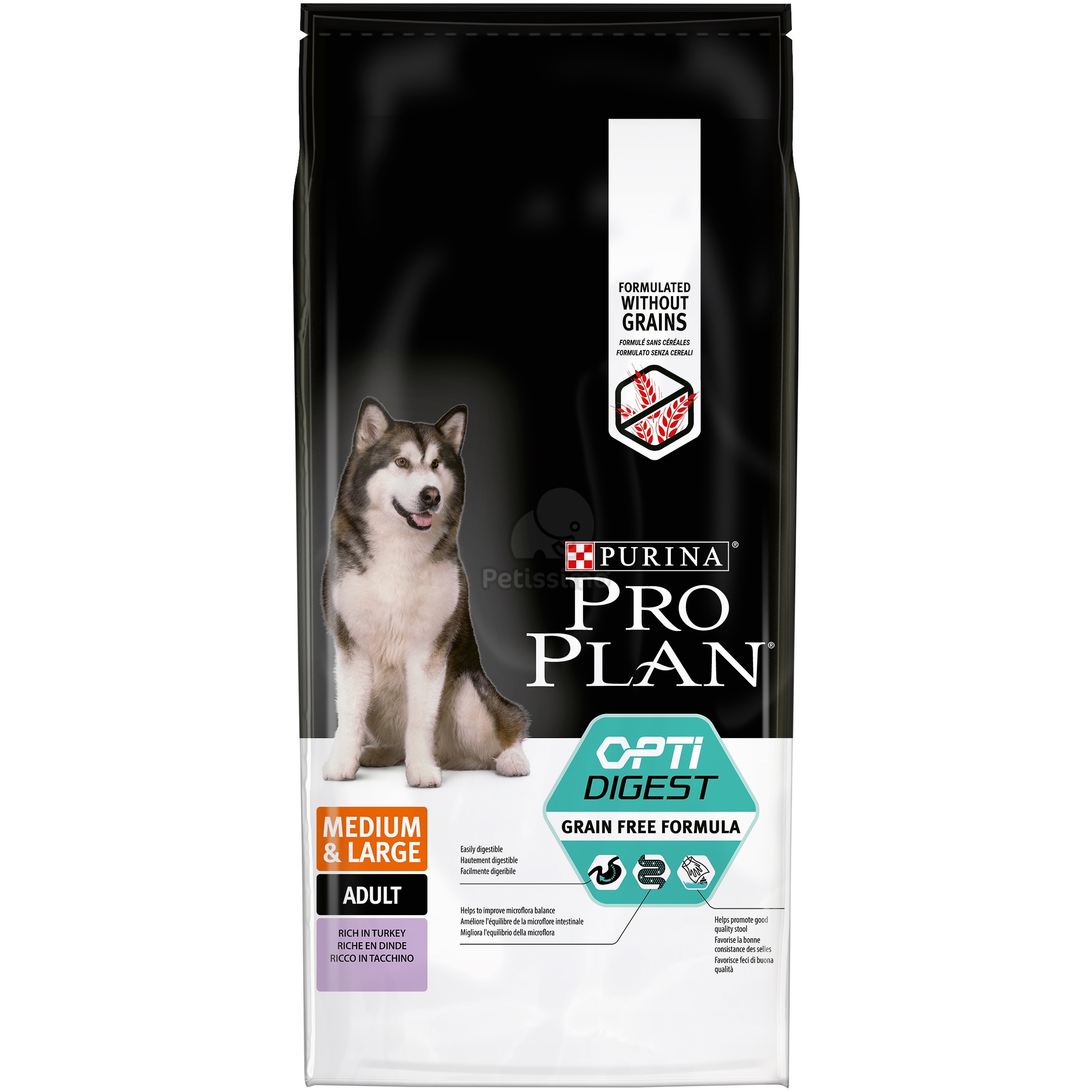 Купить корм для собак pro plan. Pro Plan OPTIDIGEST для собак. Корм для собак Purina Pro Plan OPTIDIGEST индейка 12 кг. Беззерновой корм для собак Проплан. Корм для щенков Pro Plan Opti Digest 2.5кг.
