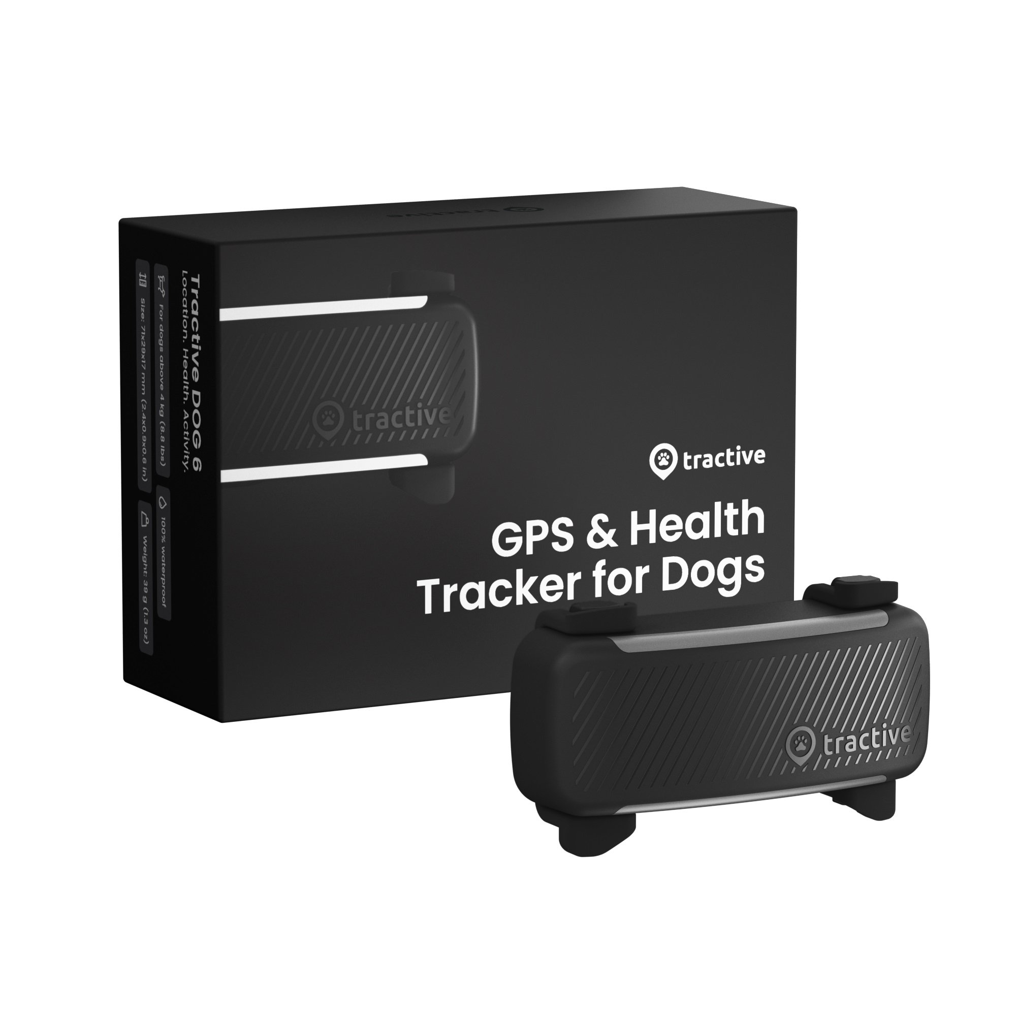 Tractive GPS lokalizator dla psów Czarny - 1 szt.