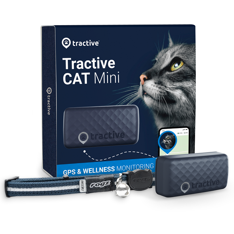 Tractive GPS Cat Mini - GPS-Tracker und Aktivitätstracker für Katzen dunkelblau