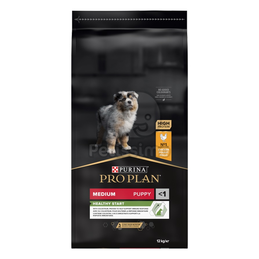 Pro Plan Medium Puppy Healthy Start - csirkében gazdag száraz kutyaeledel 2 x 12 kg
