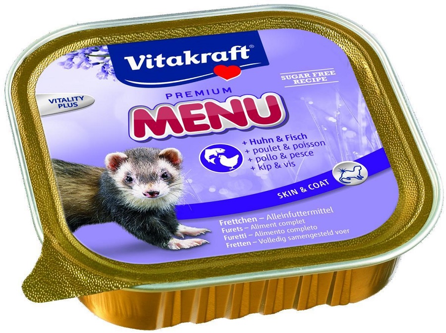 Vitakraft Menu konzerva s hydinou a rybou pre fretky 100 g