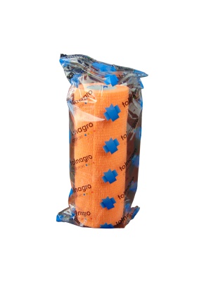 COPOLY Verband elastisch 15 cm - in mehrere Farben 1 Stück - Orange