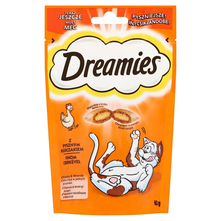 Dreamies przysmaki dla kotów z kurczakiem 180 g