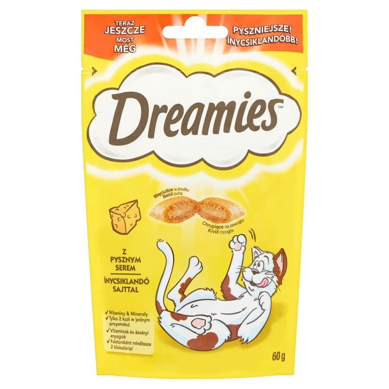 Dreamies przysmaki dla kotów ze serem 60 g