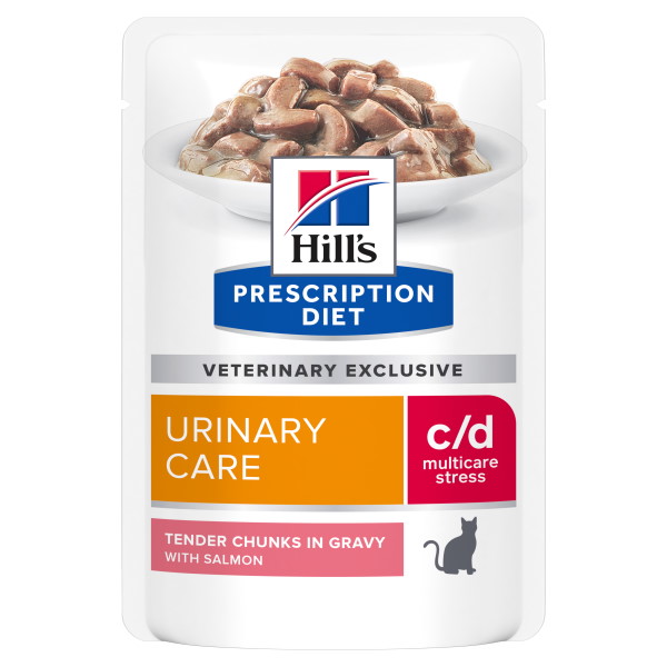 Hill's Prescription Diet™ c/d™ Urinary Stress karma mokra, Łosoś 12 x 85 g