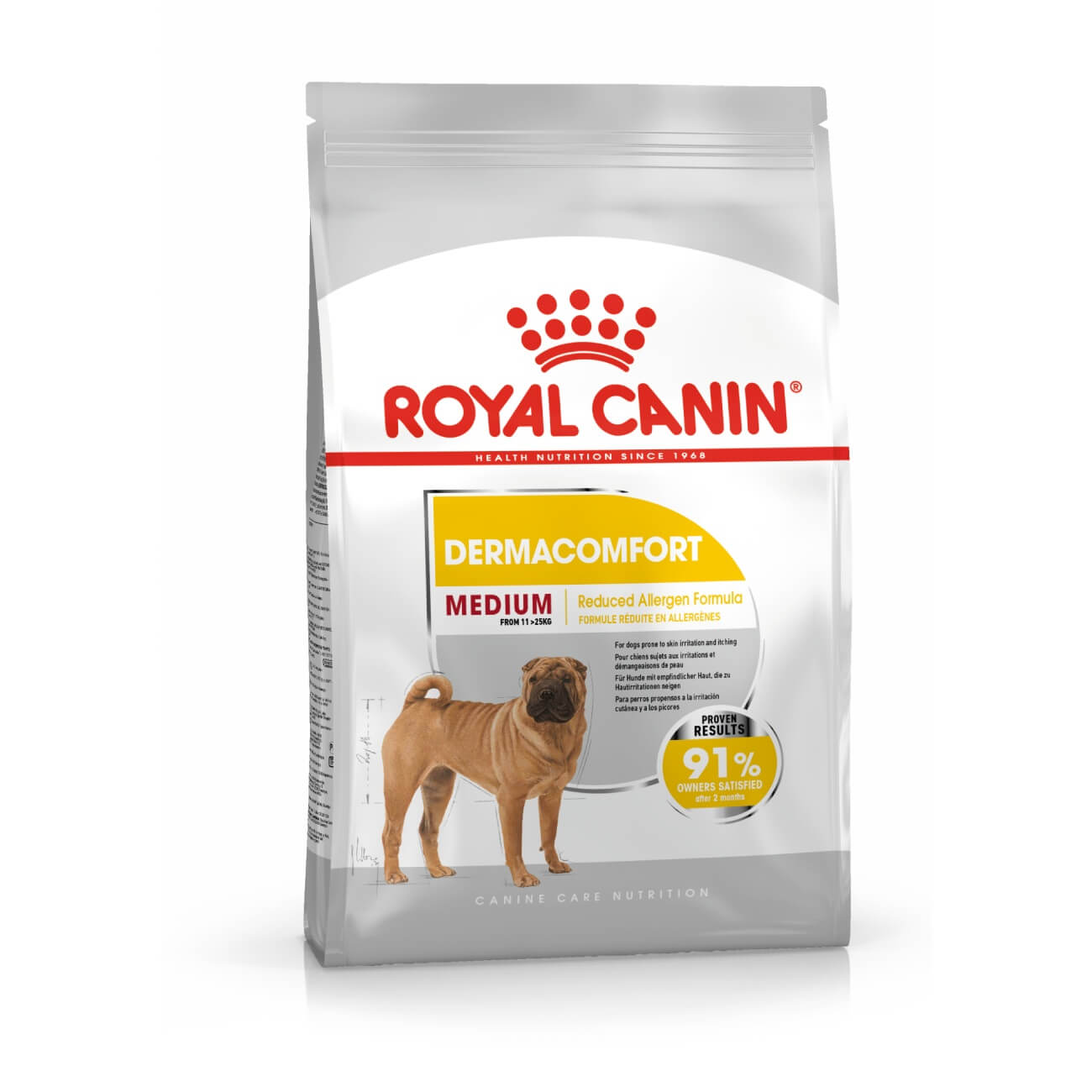 Royal Canin Medium Dermacomfort - száraz táp bőrirritációra hajlamos, közepes testű felnőtt kutyák részére 12 kg