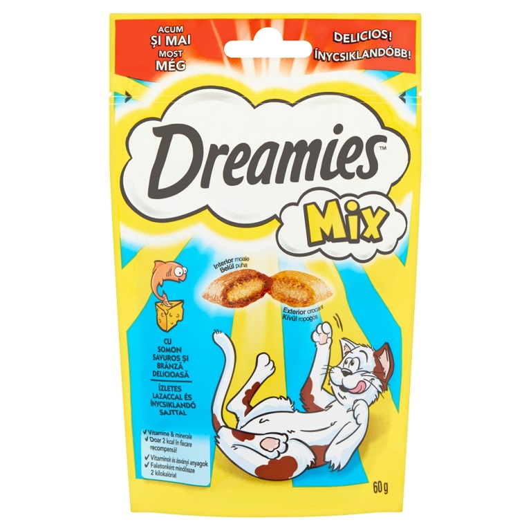 Dreamies Mix przysmaki dla kotów, z łososiem i serem 60 g