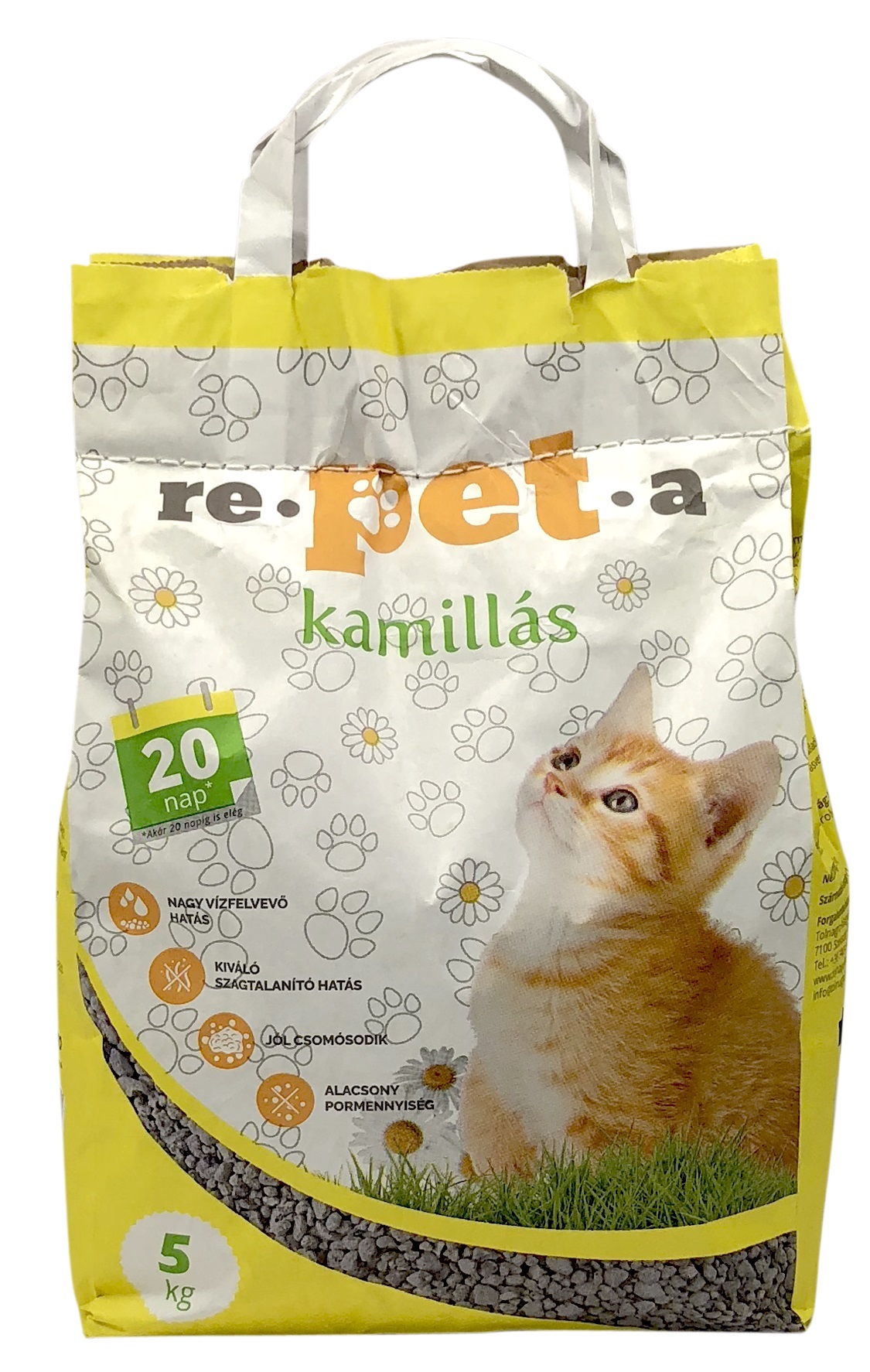 Repeta żwirek bentonitowy dla kota o zapachu rumianku 5 kg