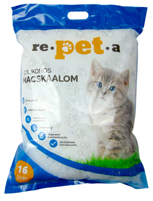 Repeta silikónové stelivo pre mačky 16 L - 6.5 kg