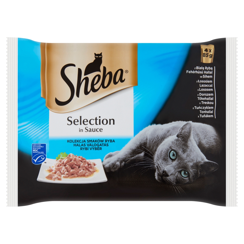 Sheba Selectione kapsičky, výběr ryb 4 x 85 g