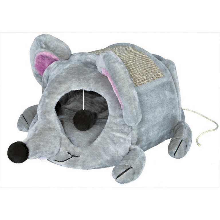 Trixie Plyšová myš LUKAS pelíšek s hračkou a škrábadlem 35 x 33 x 65 cm (TRX36290)