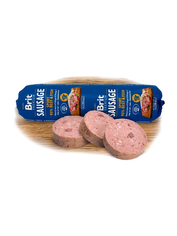 Brit Premium Sausage sport beef & fish - 800 g