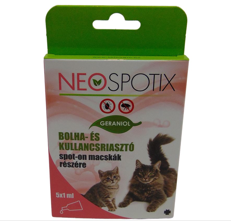 Neospotix spot on pre mačky proti blchám a kliešťom 5 x 1 ml