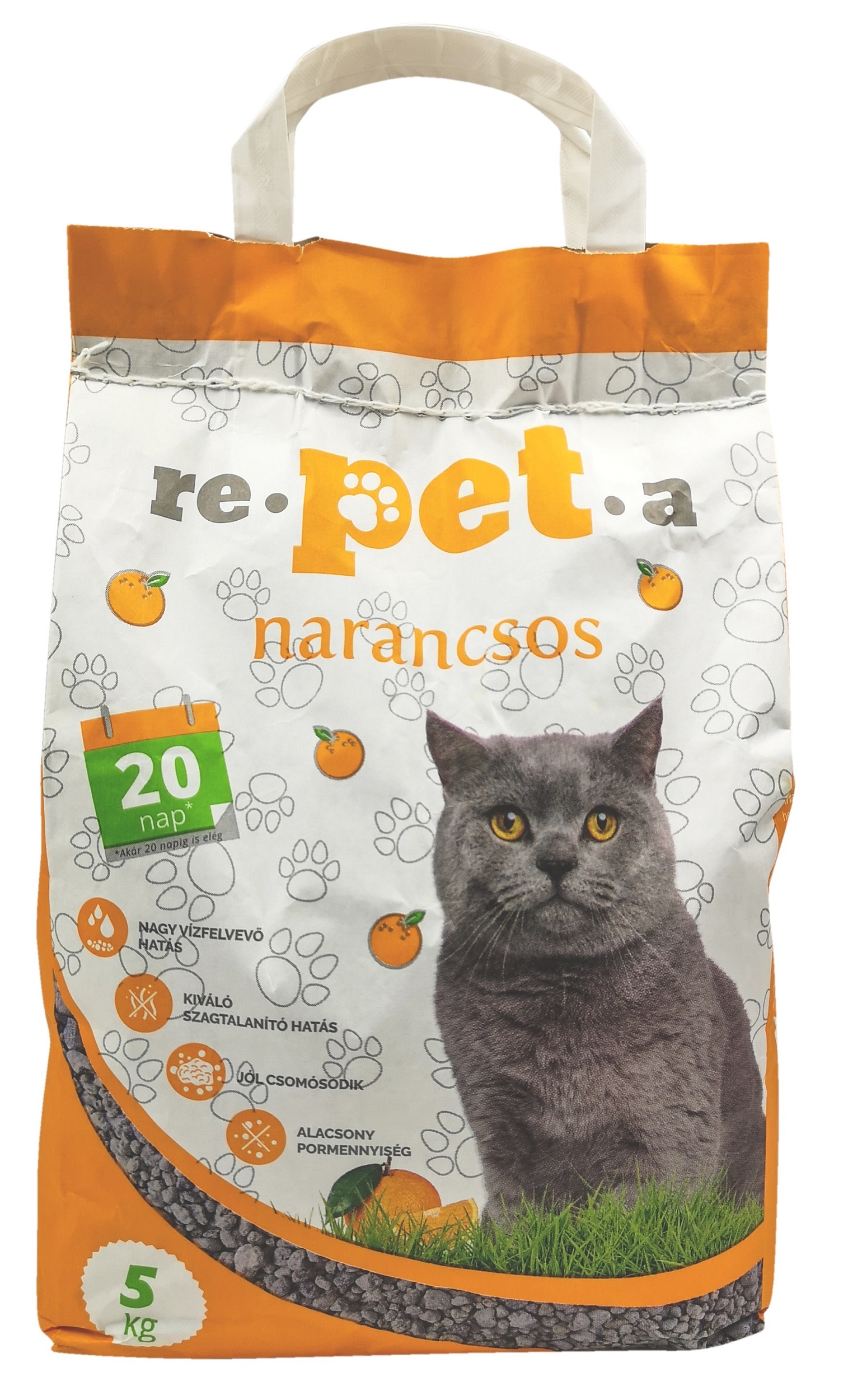 Repeta Orange Katzenstreu mit Bentonitbasis 5 kg