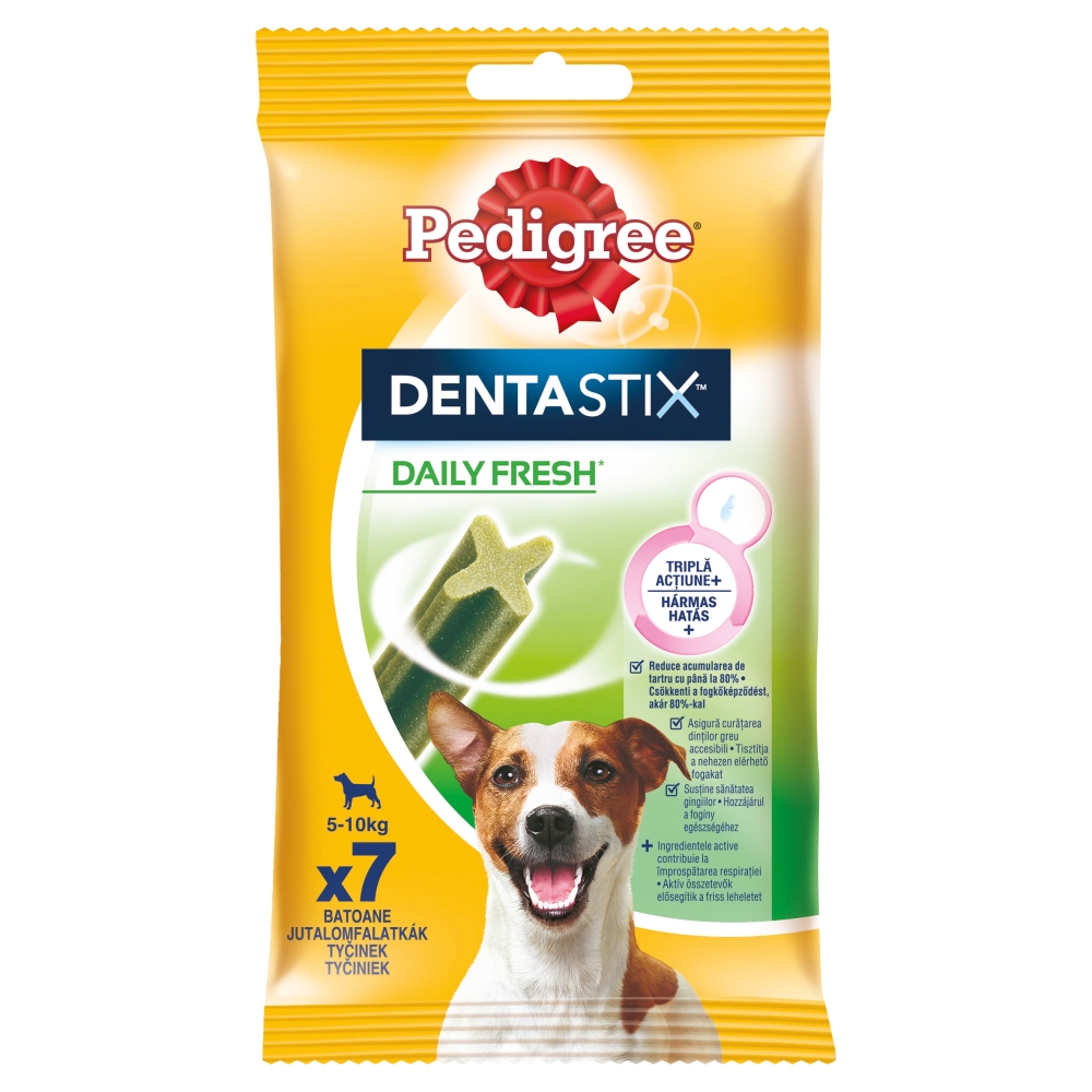 Pedigree DENTASTIX™ Daily Fresh Hundesnack S - SMALL für kleine Hunde von 5 bis 10 kg - 7 Stk (110 g)