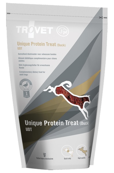 Trovet Unique Protein Treat Dog (UDT) - recompensă cu rață 125 g