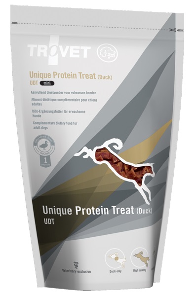 Trovet Unique Protein Treat Dog Mini (UDT) recompensă cu rață 125 g