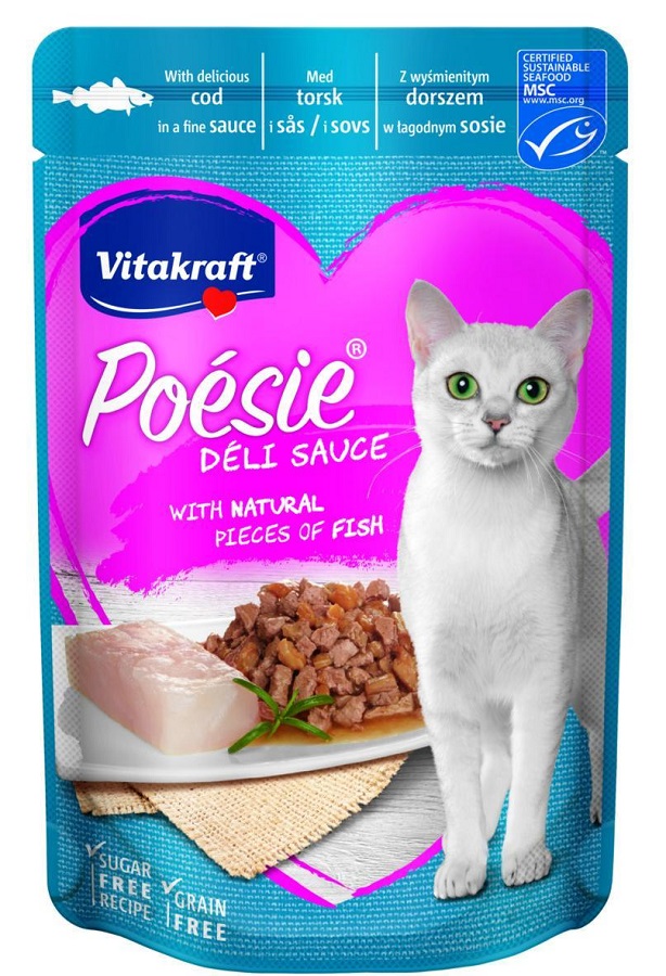 Vitakraft Poésie Déli Sauce cu cod pentru pisici 85 g