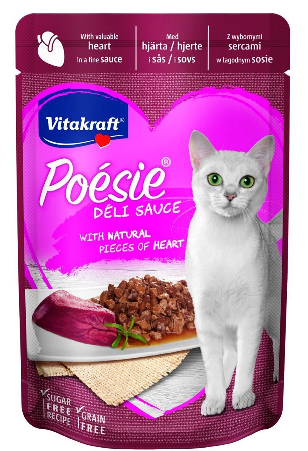 Vitakraft Poésie Déli Sauce pre mačky - so srdcovým mäsom 85 g