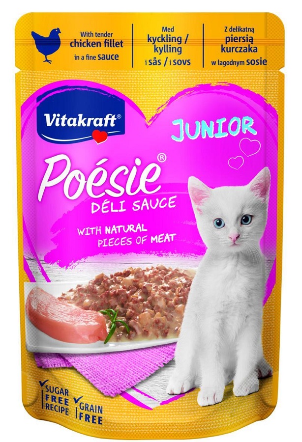 Vitakraft Poésie Déli Sauce Junior za mačke - s piščancem 85 g