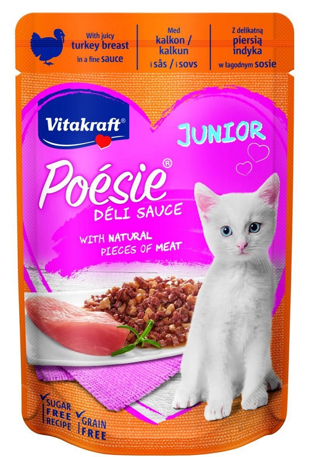 Vitakraft Poésie Déli Sauce Junior za mačke - s puranom 85 g