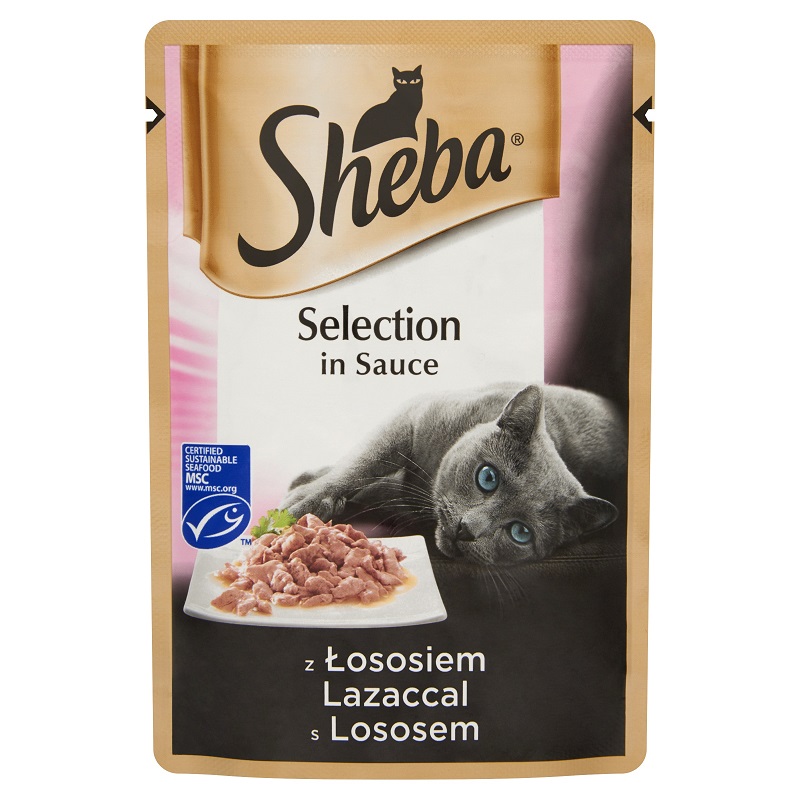 Sheba Selection kapsičky s lososem 85 g