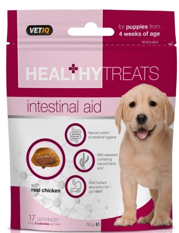 VetIQ Healthy Treats Intestinal Aid Belohnungssnacks für Hunde und Welpen 50 g