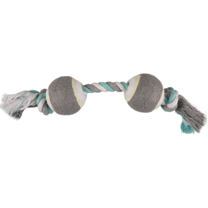 Flamingo Cotton Jim Playing Rope - konop s 2 teniske lopte Menta