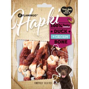 Flamingo Snacks Hapki Kalziumknochen mit Ente 170 g