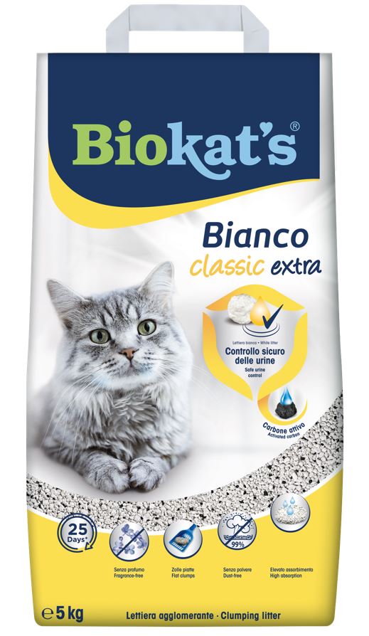 Biokat's Bianco Extra Classic stelivo pre mačky 5 kg