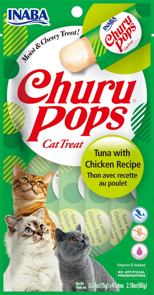 INABA Cat Churu Pops - cu ton și pui 4 x 15 g