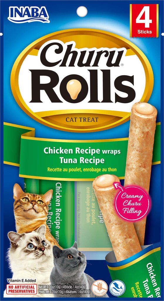 INABA Cat Churu Rolls - s tuňákem 4 x 10 g