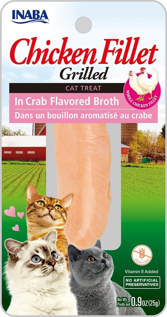 INABA Cat Grilled Chicken Fillet - în supă de crab 25 g