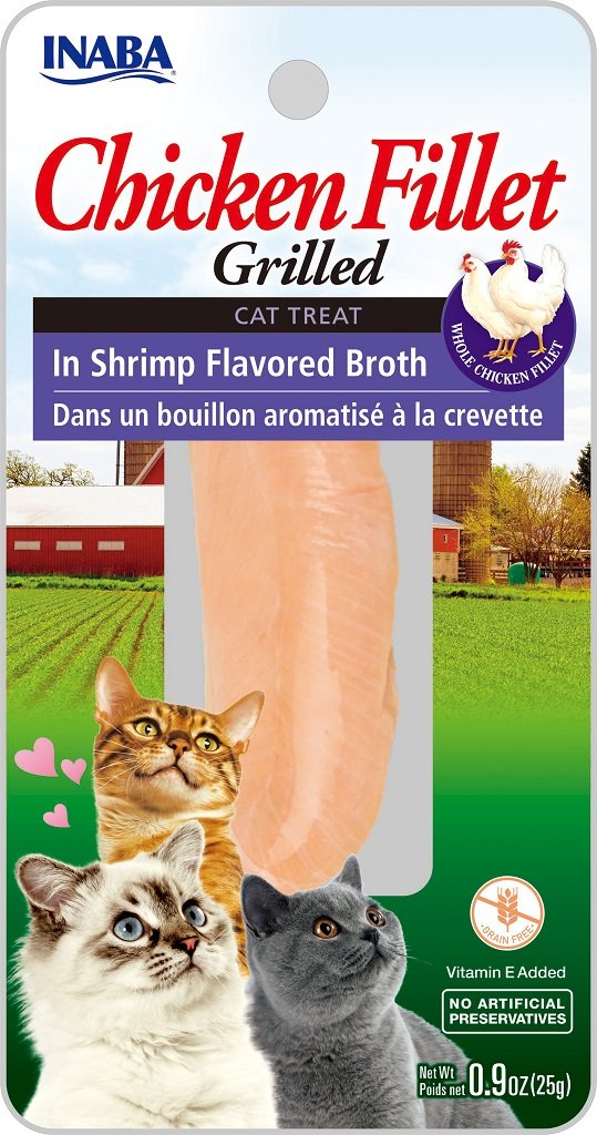 INABA Cat Grilled Chicken Fillet - în supă de creveți 25 g