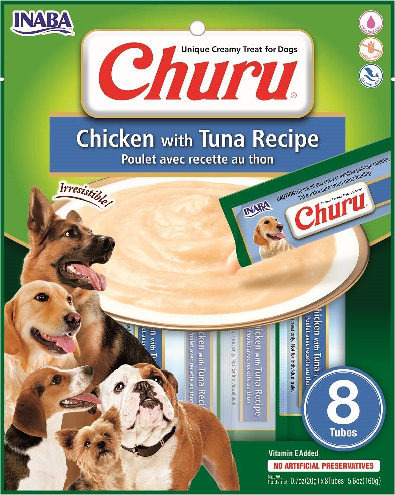 INABA Dog Churu Pyré - Kuře s tuňákem 8 x 20 g