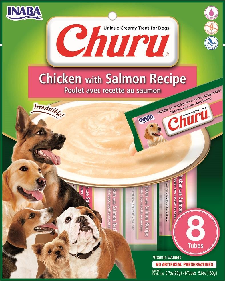 Inaba Dog Churu Püré - csirke, lazac 8 x 20 g