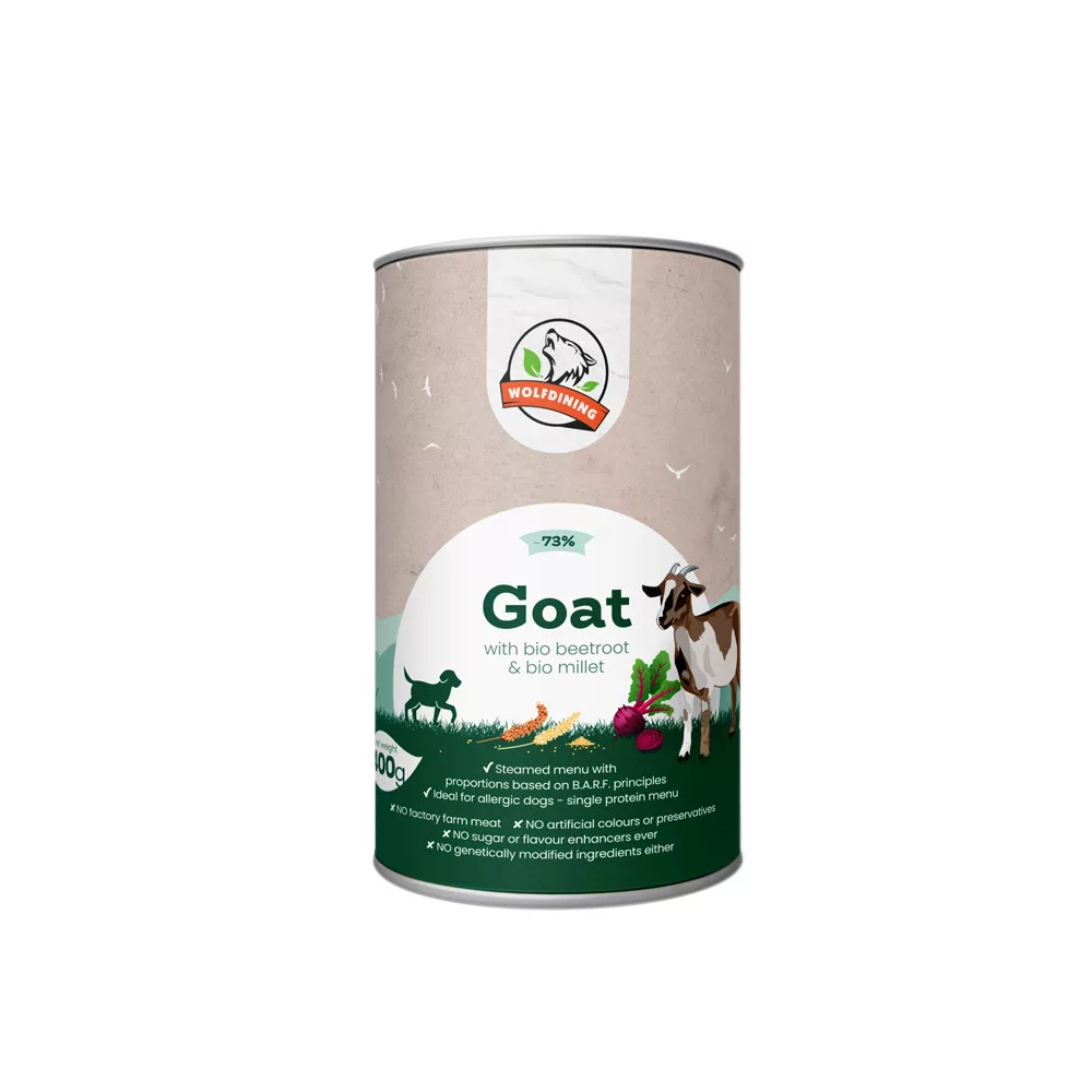 Farkaskonyha BIO kozí dušené menu pro psy 800 g