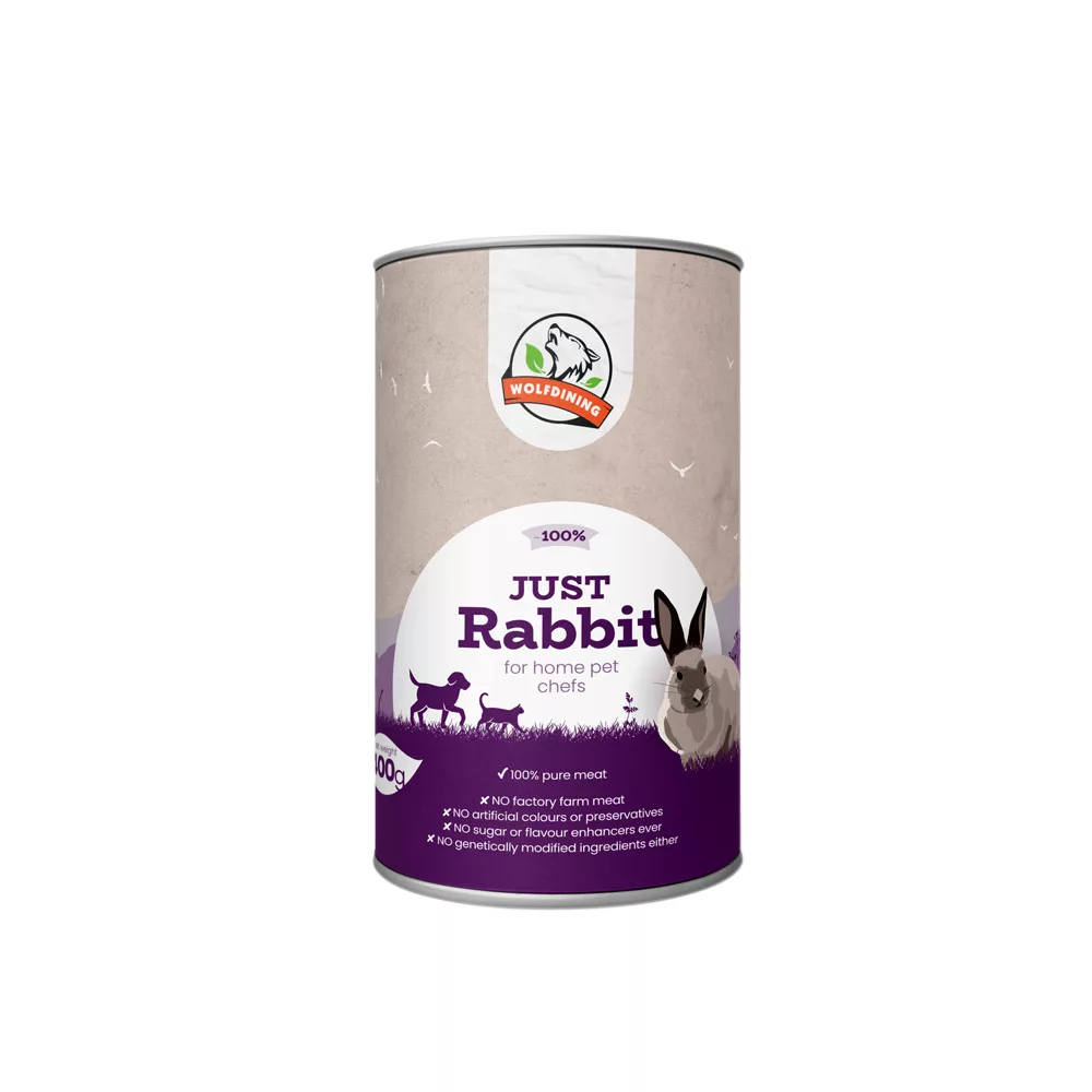 JUST RABBIT 100% dušený králík 400 g