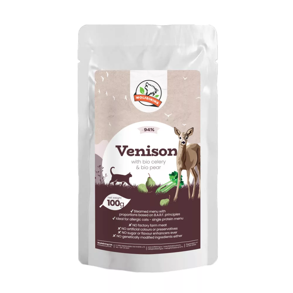 Farkaskonyha zvěřinové dušené menu pro kočky 100 g