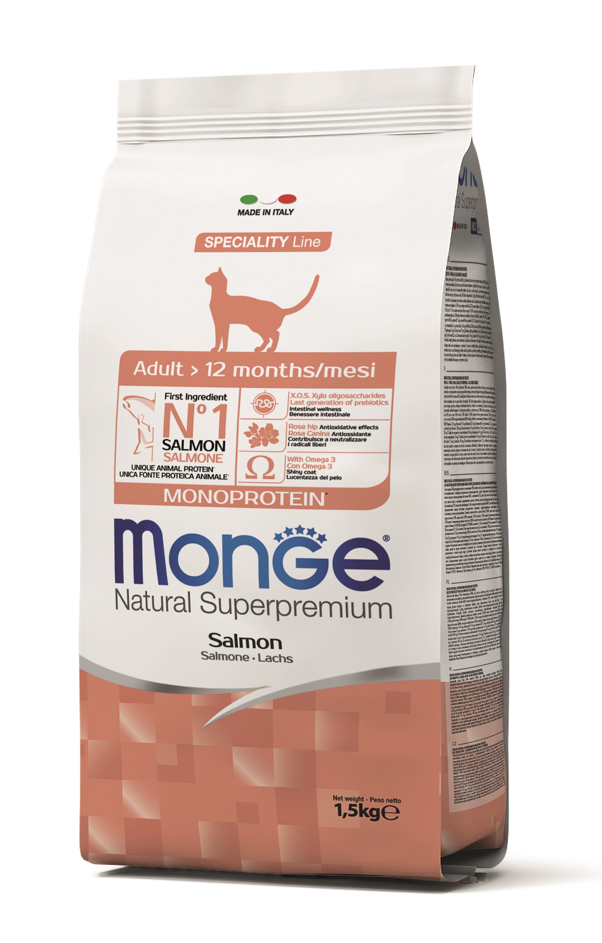 Monge Cat Adult Monoprotein - losos 1,5 kg