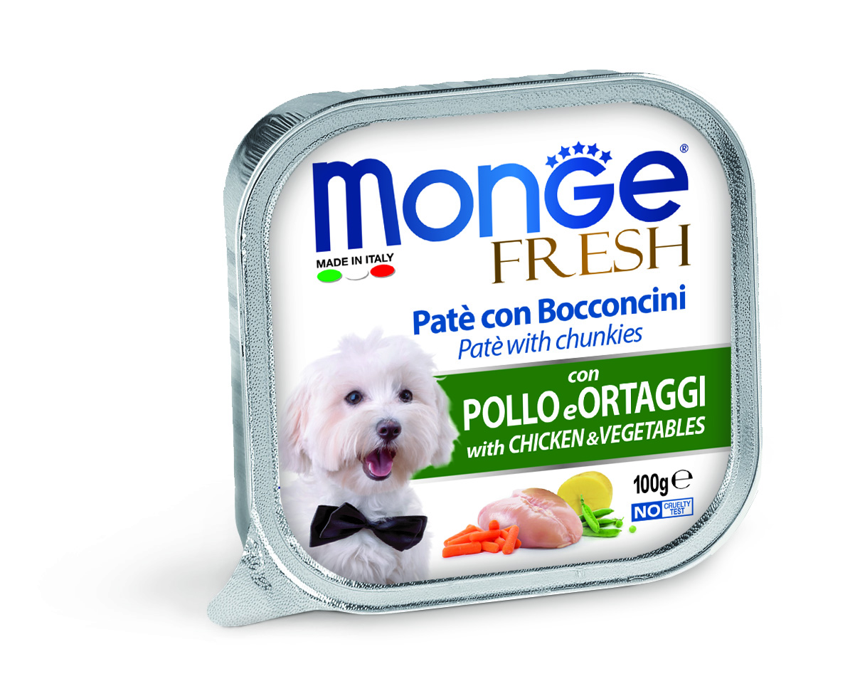 Monge Dog Fruit paté - kuřecí a zelenina 100 g