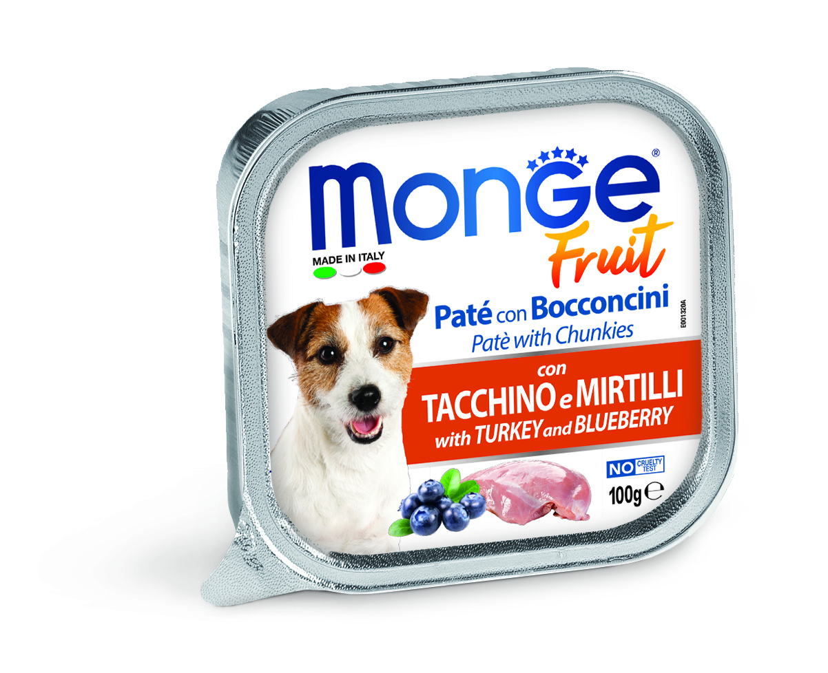 Monge Dog Fruit paté - krůtí a borůvky 100 g