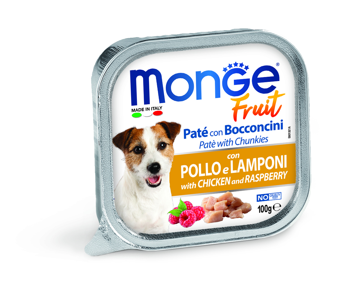 Monge Dog Fruit paté - kuřecí a maliny 100 g
