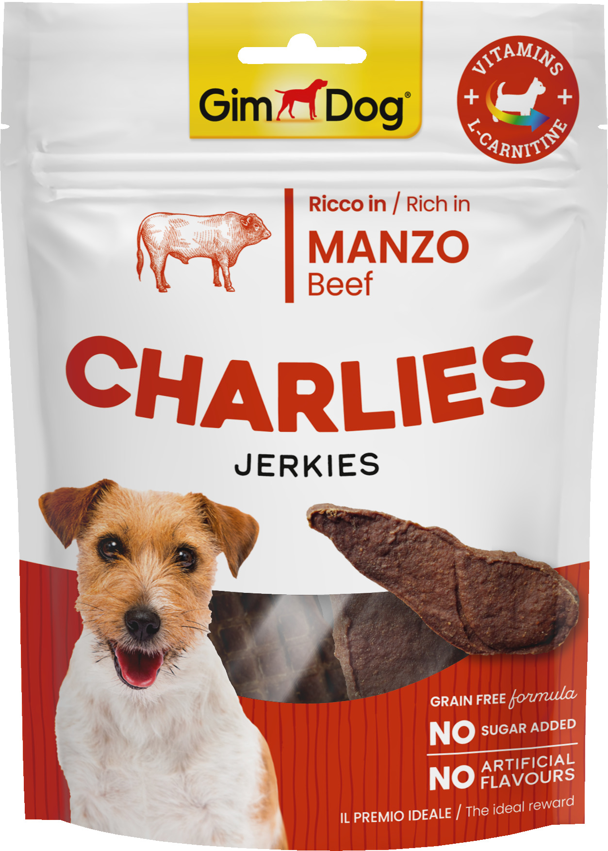 GimDog Charlies Jerkies poslastica s govedinom 70 g