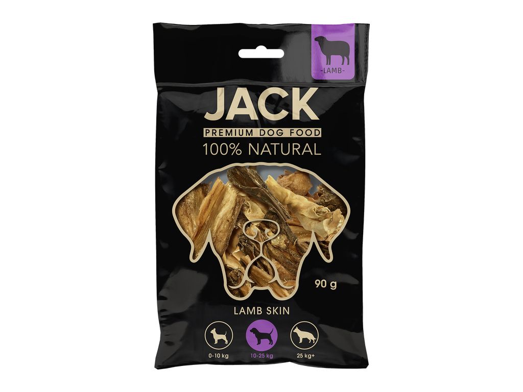 JACK Lamm Haut Kauartikel für Hunde 90 g