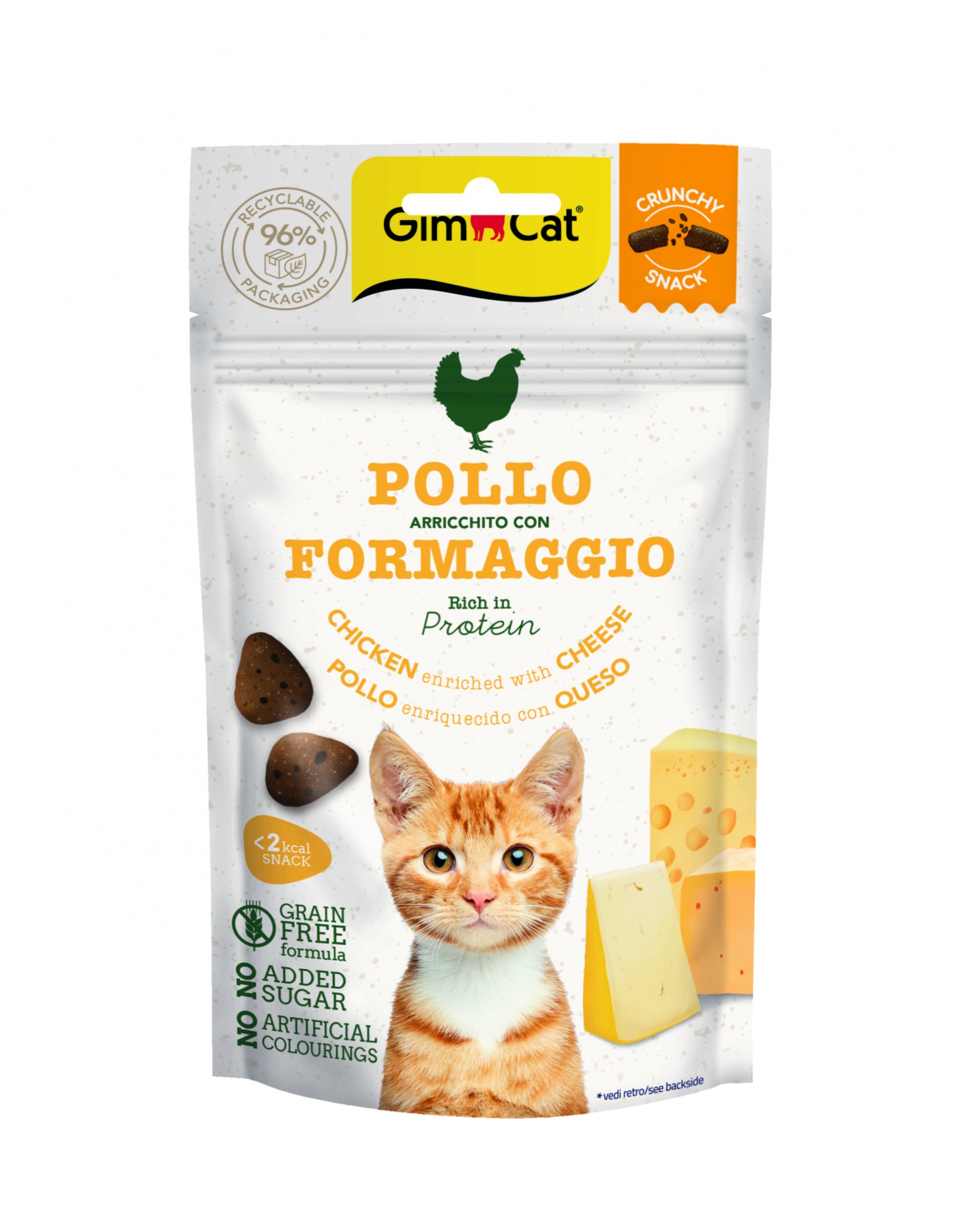 GimCat Crunchy Snack jutalomfalat - csirke, sajt 50 g