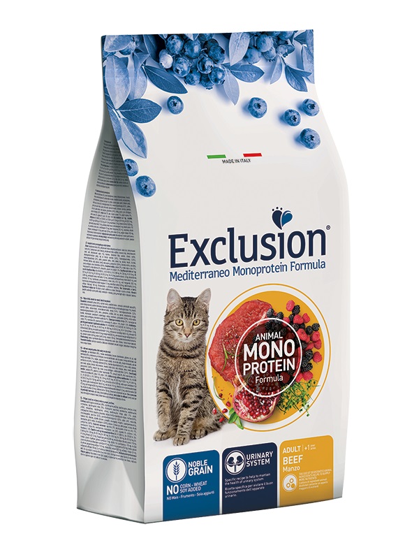 Exclusion Mediterraneo Monoprotein Formula Adult Cat - vită 1,5 kg