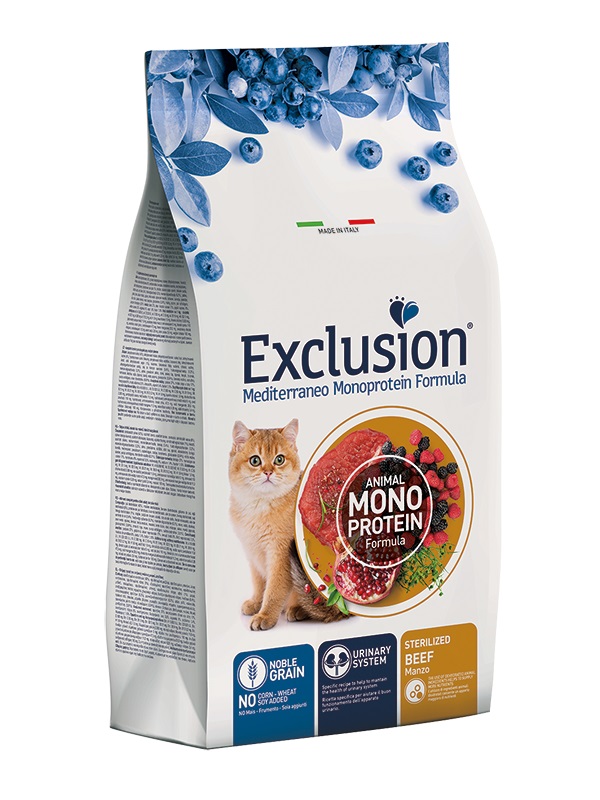 Exclusion Mediterraneo Monoprotein Formula Sterilized Cat - vită 300 g