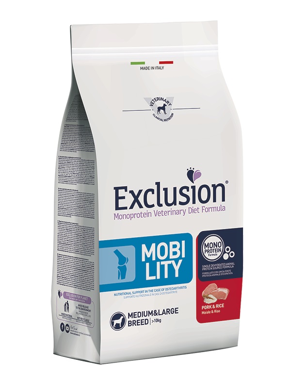 Exclusion Monoprotein Vet Diet Mobility Medium & Large Breed Trockenfutter - Schweinefleisch & Reis 12 kg