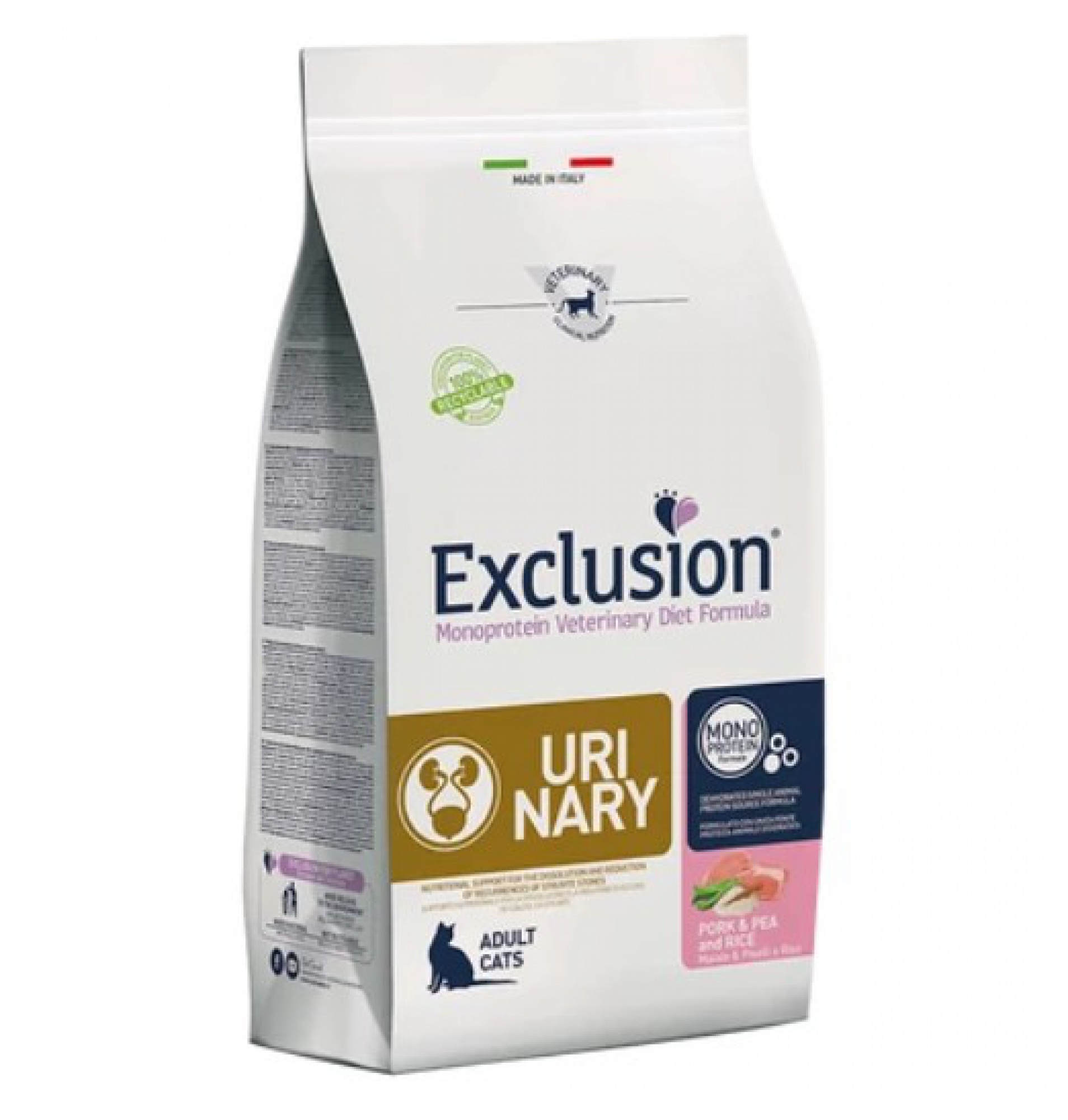 Exclusion Monoprotein Vet Diet Urinary Cat száraztáp - porc, mazăre & orez 300 g